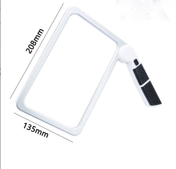 Full-Page 5X Magnifying Glass for Reading, Folding Lighted Magnifier with 48 LED Lights, Rectangular Handhold Magnifier - V.I.P Digital Presence