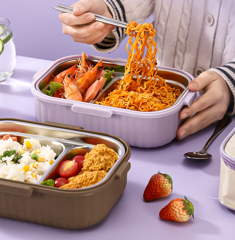 Classic fashion 304 stainless steel large capacity compartment insulation lunch box lunch box - V.I.P Digital Presence