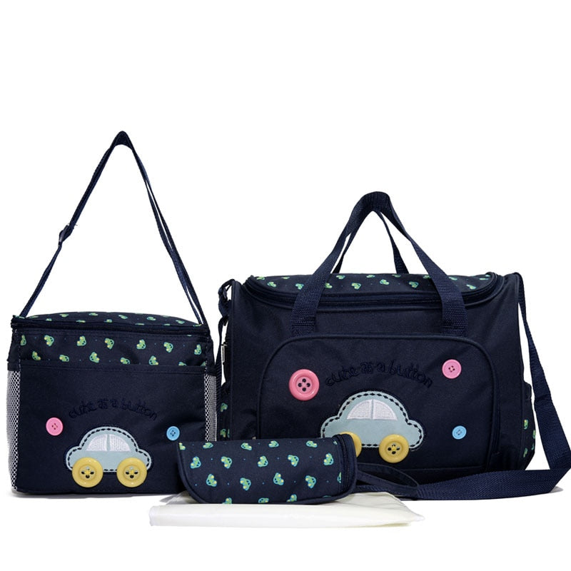 4 Pieces/Set Fashion Infant Baby Nappy Bag, Mommy Maternity Bags Large Capacity Baby Bag Stroller Hobos Desinger Nursing Bag - V.I.P Digital Presence