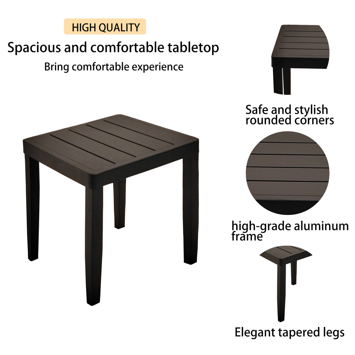 3PC Outdoor Aluminum Patio Furniture Chaise Lounge Set 2 Chaise & 1 End Table - V.I.P Digital Presence
