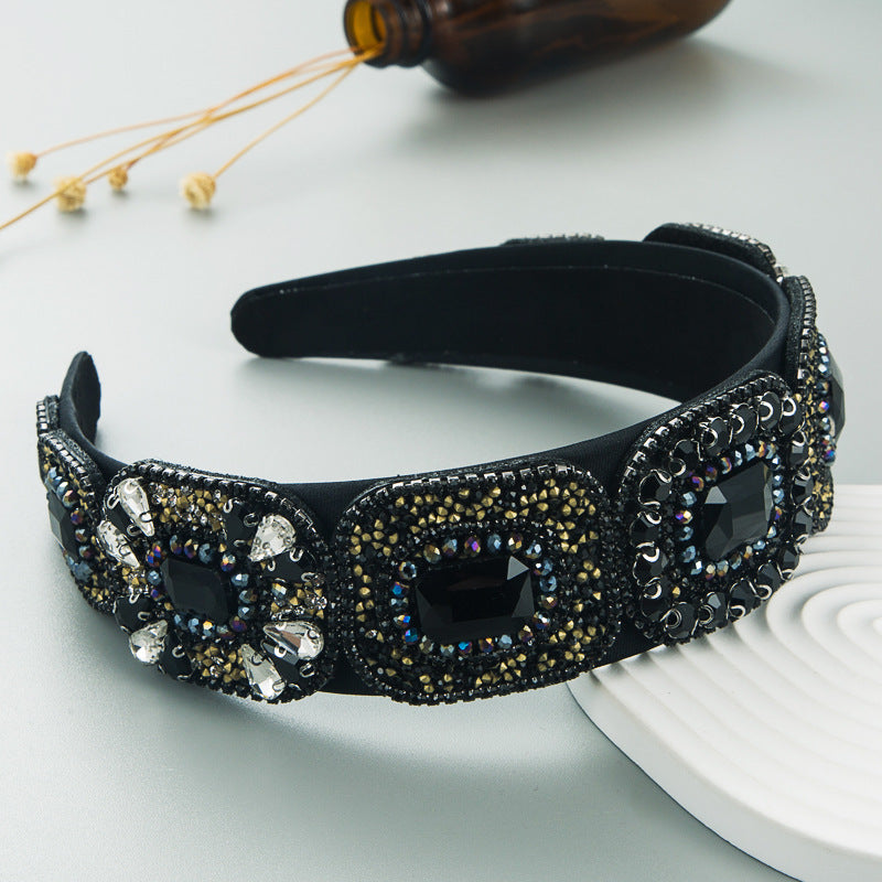 Hair Hoop Fashion New Bright Crystal Baroque Hair Band Hair Cave High Quality Small Fragrance Head Hoop Hair Accessories - V.I.P Digital Presence