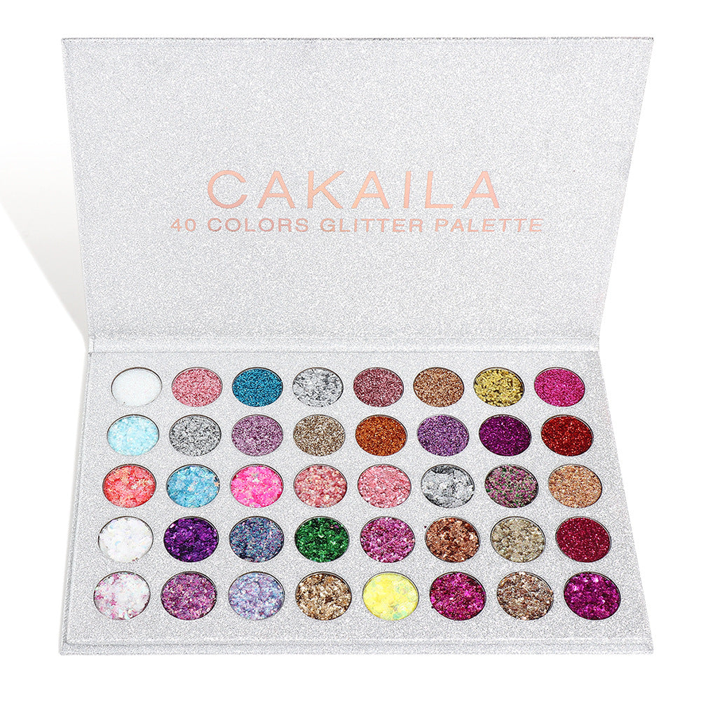 CAKAILA 40 Colors Eye Shadow Gold Powder Glitter Curry Cream Diamond Glitter Eyeshadow Palette - V.I.P Digital Presence