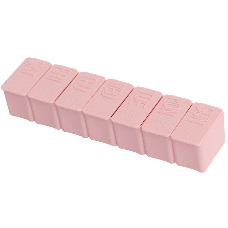 Travel Pill Box Holder Weekly Medicine Storage Organizer Container Drug Tablet Dispenser Independent Lattice Plastic Pill Case - V.I.P Digital Presence