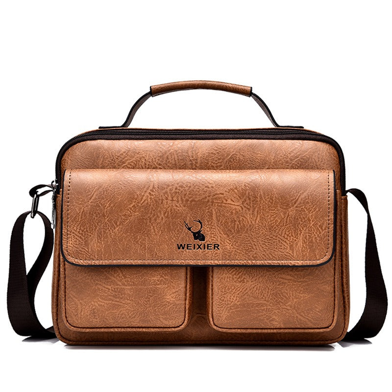 Men's Business Satchel Single Shoulder Bag Cross Body Large Capacity Single Shoulder Leisure Bag Messenger Bag - V.I.P Digital Presence