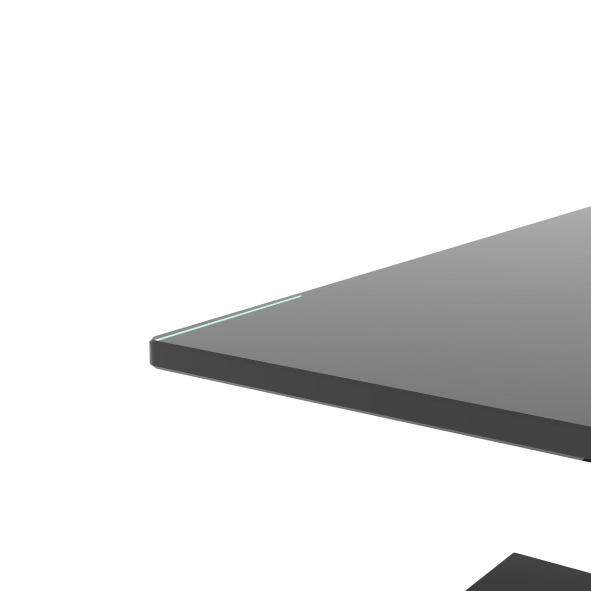Rectangle Black Glass Coffee Table Clear Coffee Table Modern Side Center Tables for Living Room Living Room Furniture - V.I.P Digital Presence