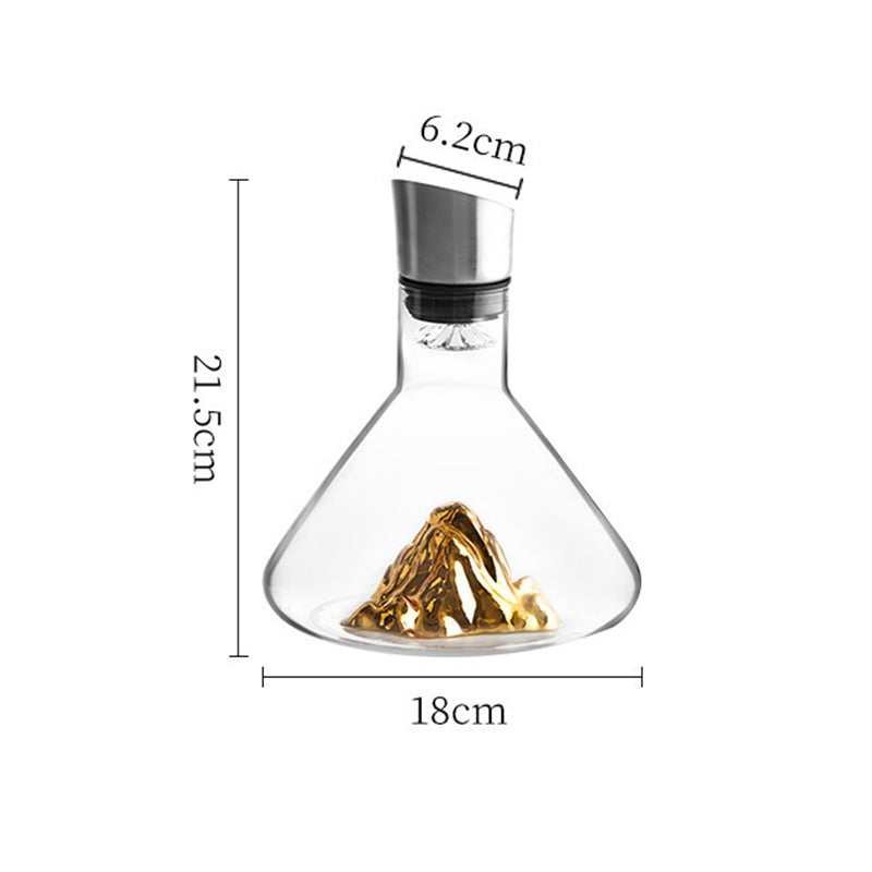 1500ML Hand - blown Crystal Wine Decanter with Built - in Aerator Pourer, ideal for red wine. - V.I.P Digital Presence