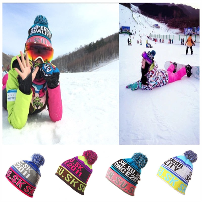NEW Skiing Hats for Christmas Women Warm Winter Knitting Skating Skull Cap Hat Beanies Turtleneck Caps Ski Cap Snowboard Hat - V.I.P Digital Presence