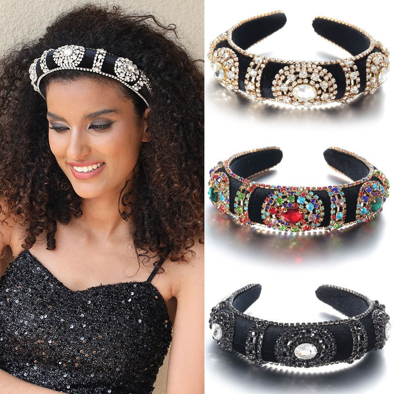 Golden Velvet Super Flash Set Colored Water Diamond Sponge Head Hoop - V.I.P Digital Presence