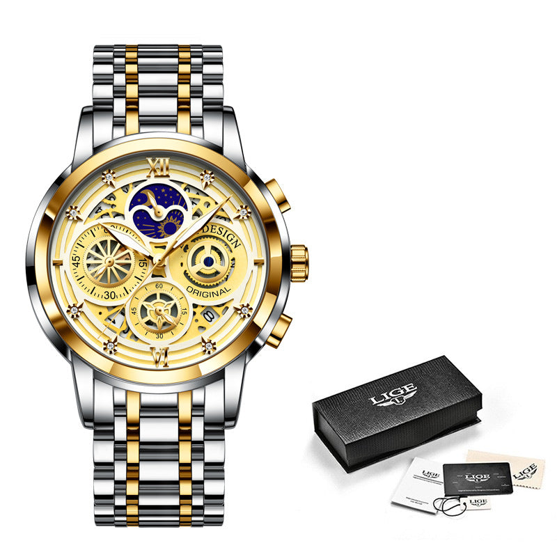 Men's Quartz Watch Skeleton New Concept Waterproof Watch Multifunctional Watch - V.I.P Digital Presence