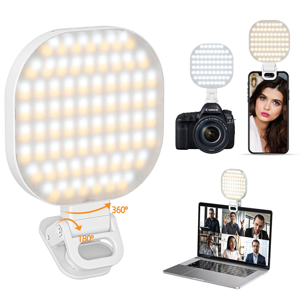 Mobile phone fill light, live broadcast ring light, computer laptop photography light, LED video conference fill light - V.I.P Digital Presence