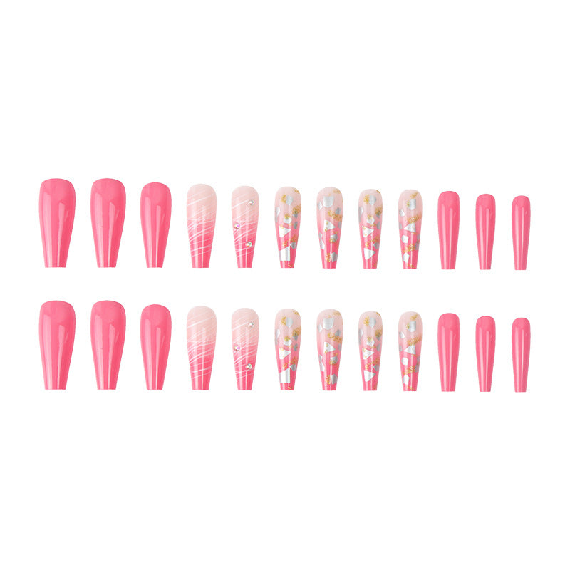 Wear The Same Type Of INS Shell Glitter Powder Spot Drill Nail Patch And Long Ballet Nail - V.I.P Digital Presence