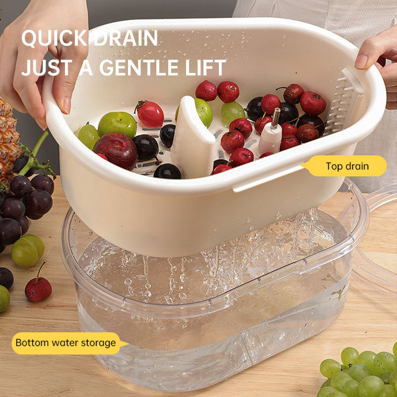 Fruit and vegetable washer drain basket household washing machine kitchen ingredients washing basket - V.I.P Digital Presence