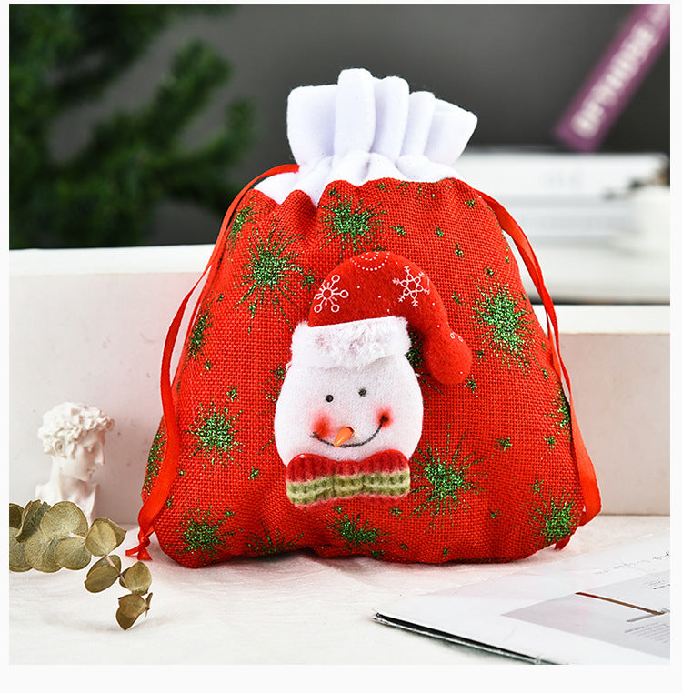 Christmas tote bag gift apple bag Christmas decoration 3D gift bag printed gift bag - V.I.P Digital Presence