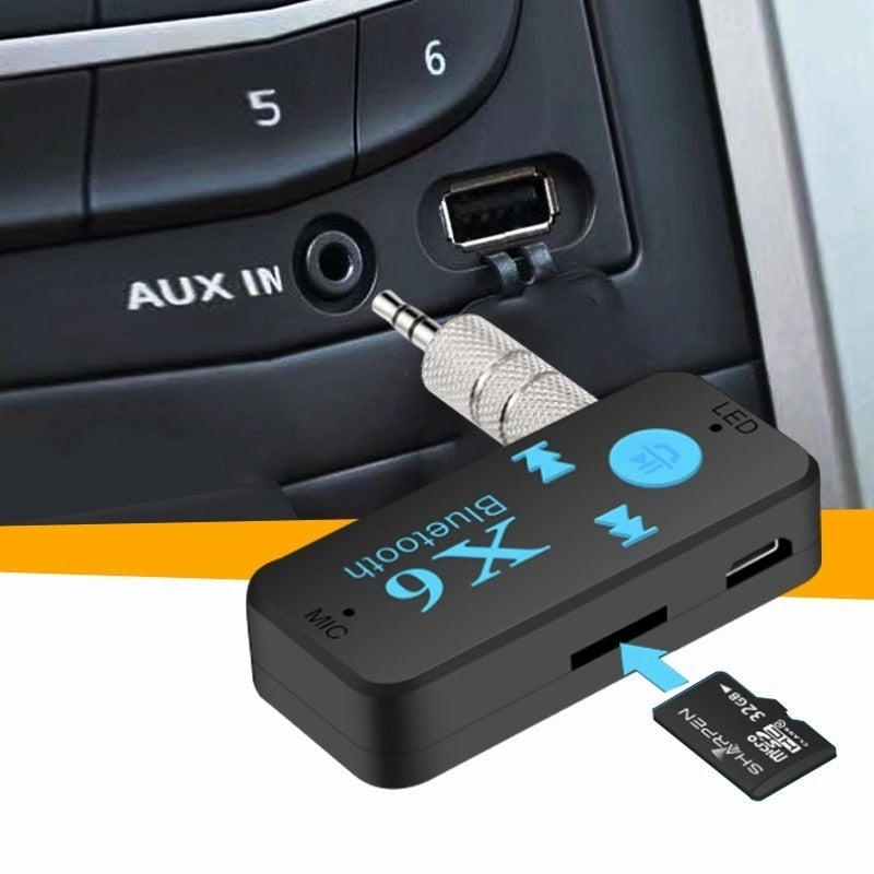 X6 Bluetooth Transmitter Aux Usb Car Play Music Receiver Adapter 5.0 mm Bluetooth Adapter MP3 Music Adapter For car player - V.I.P Digital Presence