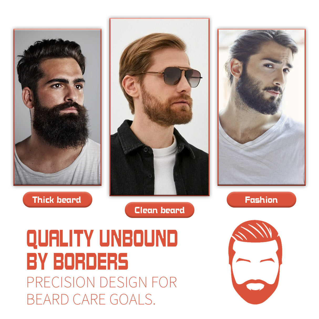 Beard Bushy Roller, Strong Root Moistens Soft Light For Men Nourishing Bushy Growing Beard Comb - V.I.P Digital Presence