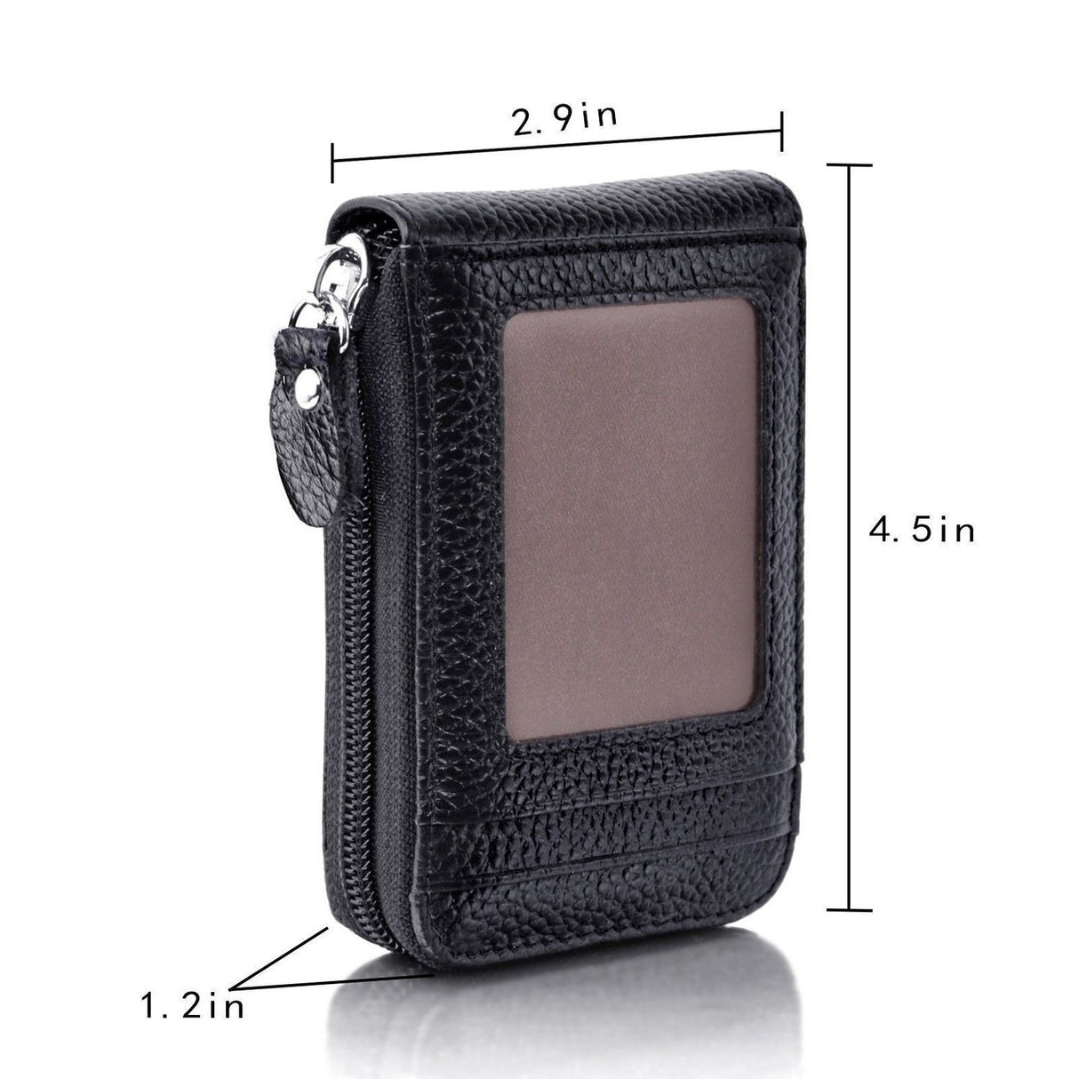 Men's Wallet Genuine PU Leather Credit Card Holder RFID Blocking Zipper Pocket Men bag Multi-card zipper - V.I.P Digital Presence