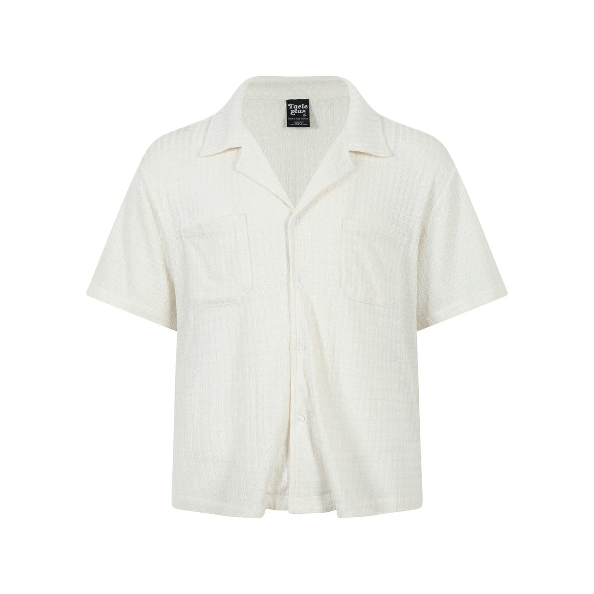 Texture sensation lapel short sleeved shirt for men simple solid color Cuban collar shirt - V.I.P Digital Presence