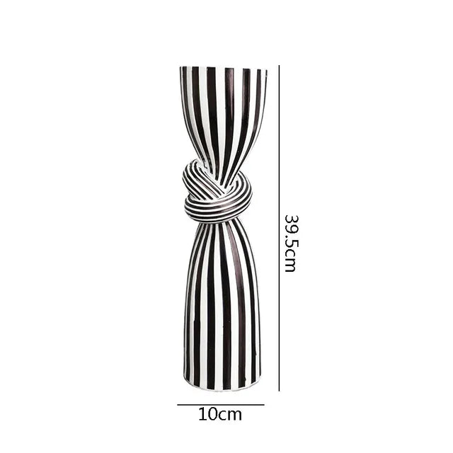 Creative Irregular Resin Candle Holder Living Room Desktop Black White Stripe Candle Holder Decoration Home Candle Container - V.I.P Digital Presence