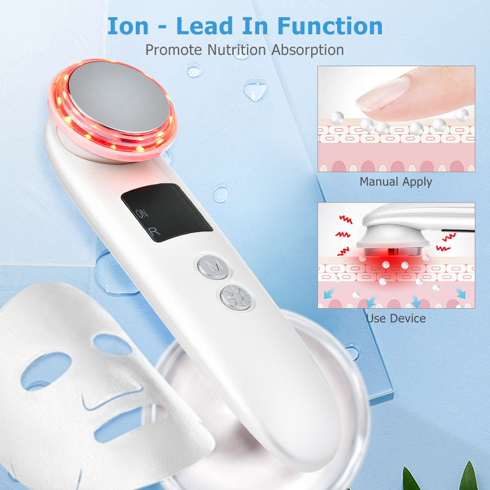 Ultrasound Introduction Instrument HailiCare Positive And Negative Ion Three-Color Light And Warm Cleaning Beauty Instrument - V.I.P Digital Presence