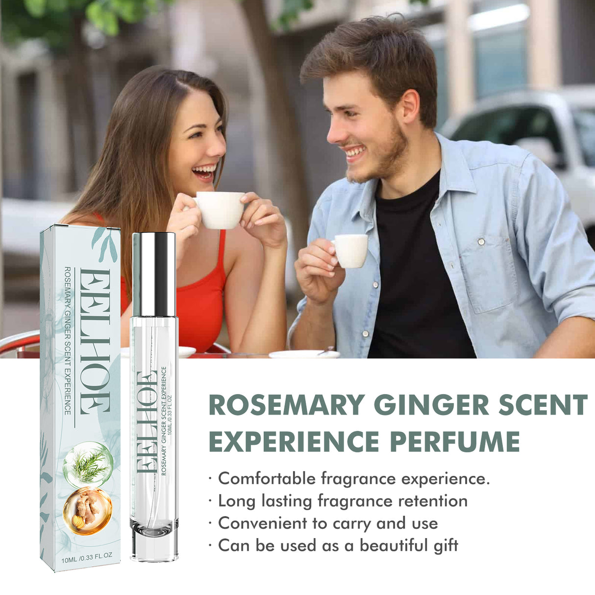Rosemary Ginger Scent Experience Perfume, Natural Fragrance Behind The Ear And Wrist For Women - V.I.P Digital Presence