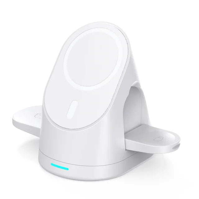 Magnetic wireless charger vertical three in one wireless charging stand suitable for Apple phones headphones and watcheser - V.I.P Digital Presence