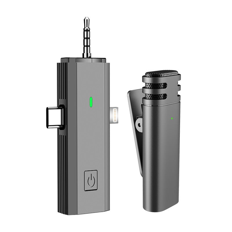 Wireless lavalier microphone 3-in-1 mobile phone camera sound card AI noise reduction Tiktok live broadcast wireless microphone - V.I.P Digital Presence
