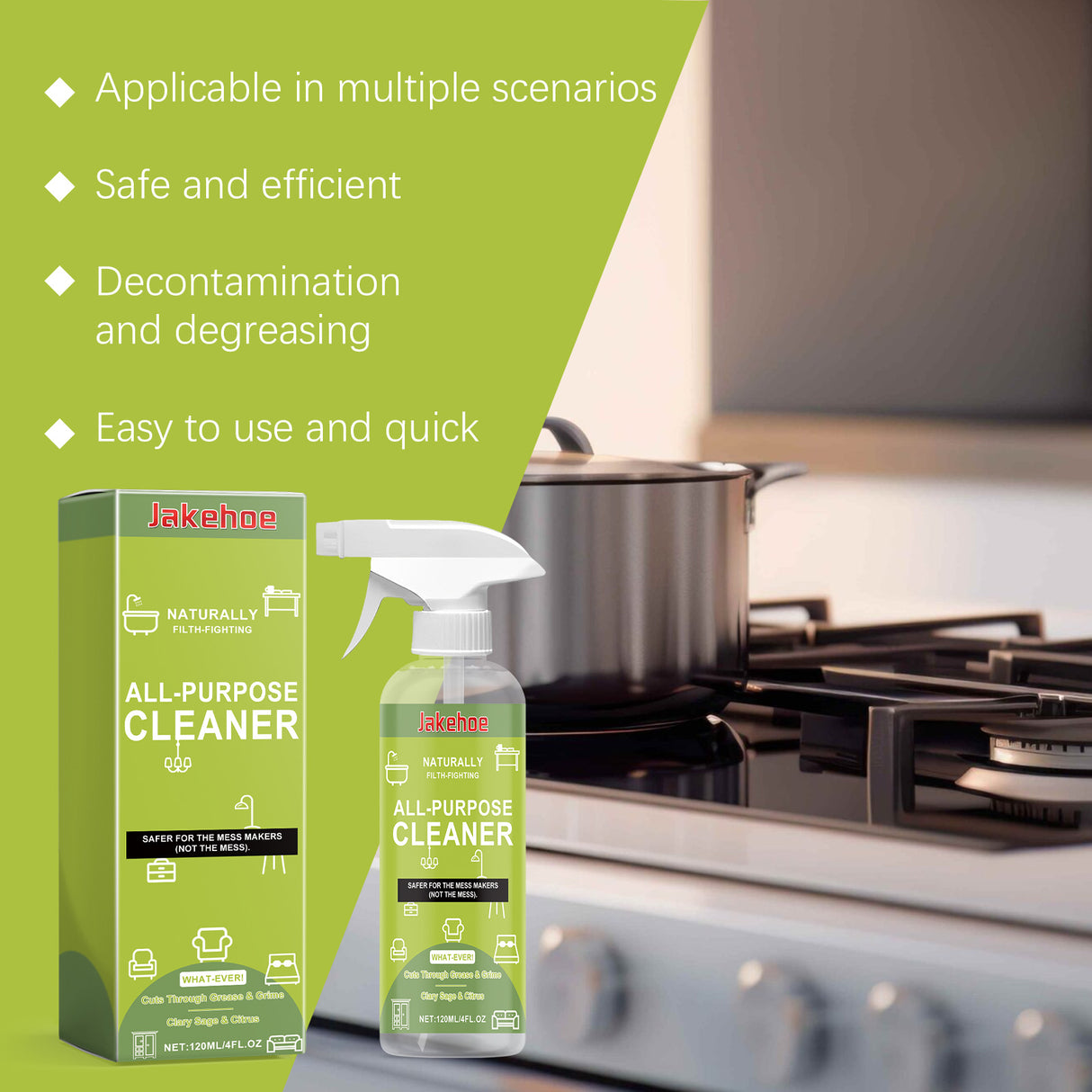 Multi-Purpose Cleaner Household Tile Countertop Stain Cleaner Kitchen Grease Cleaner Spray - V.I.P Digital Presence