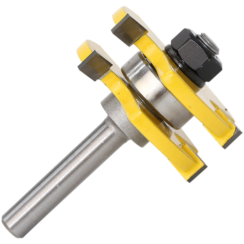 2 pc 8mm Shank high quality Tongue & Groove Joint Assembly Router Bit Set 3/4 Stock Wood Cutting Tool - V.I.P Digital Presence