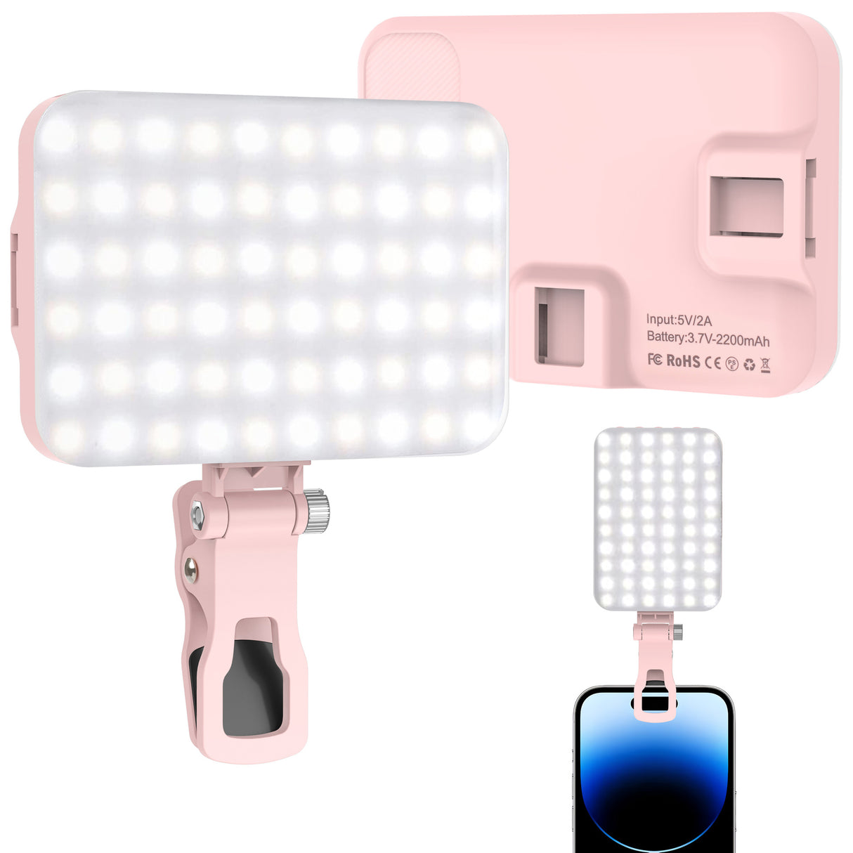 LED lights Mobile phone fill light pocket Portable vlog Tiktok live video shooting selfie night light - V.I.P Digital Presence