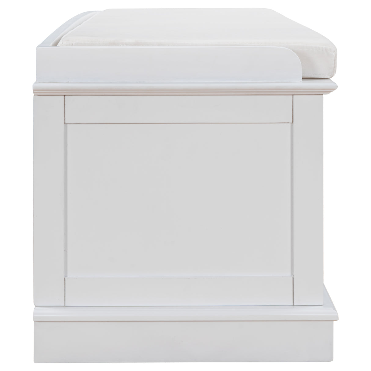 TREXM storage table with 4 adjustable doors and shelves, detachable padded shoe stand (white) - V.I.P Digital Presence