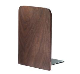 Solid beech wood book end natural wood walnut bookend home storage bookshelf decor bookstop natural wood crafts - V.I.P Digital Presence