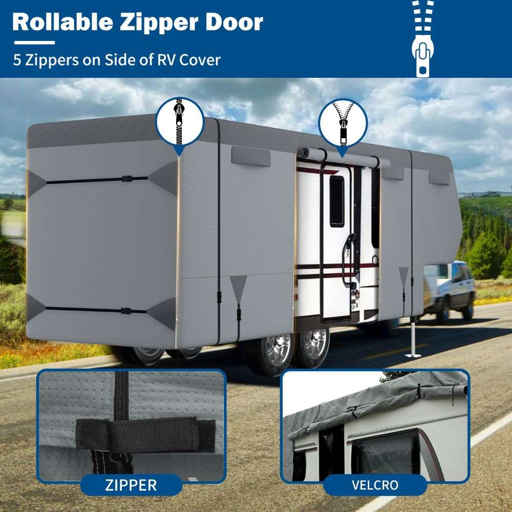 Umbrauto 5th Wheel RV Cover Upgraded 7 Layers Top Anti-UV Waterproof Breathable Camper Covers - V.I.P Digital Presence
