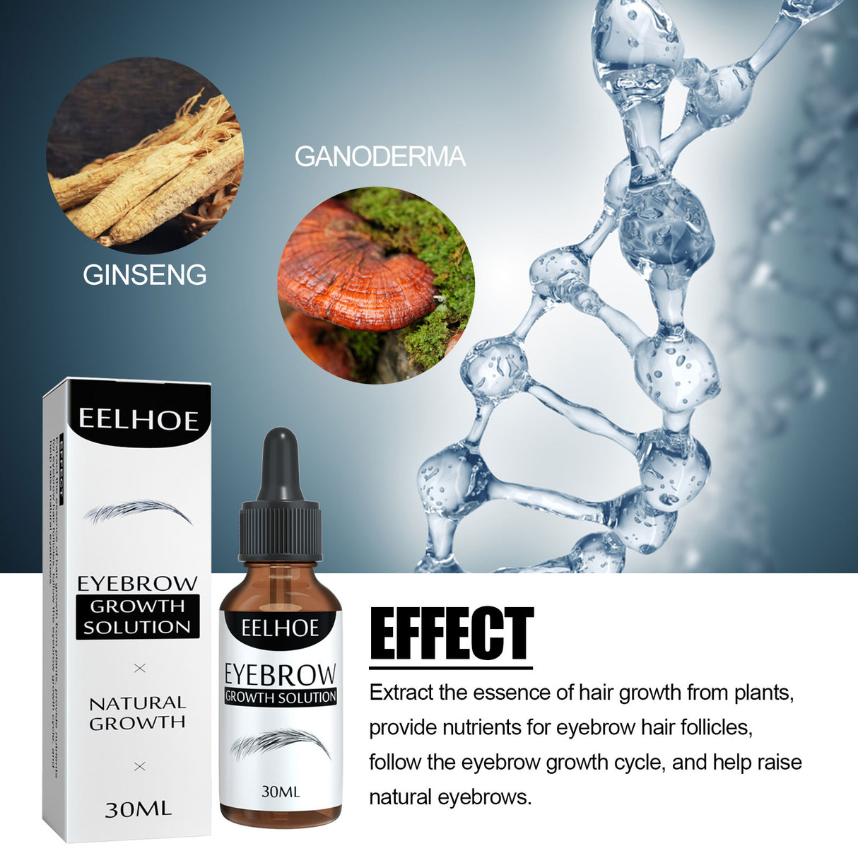 Eyebrow Liquid Dark Thick Natural Oil Eyebrow Repair Mild Moisturizing Treatment - V.I.P Digital Presence
