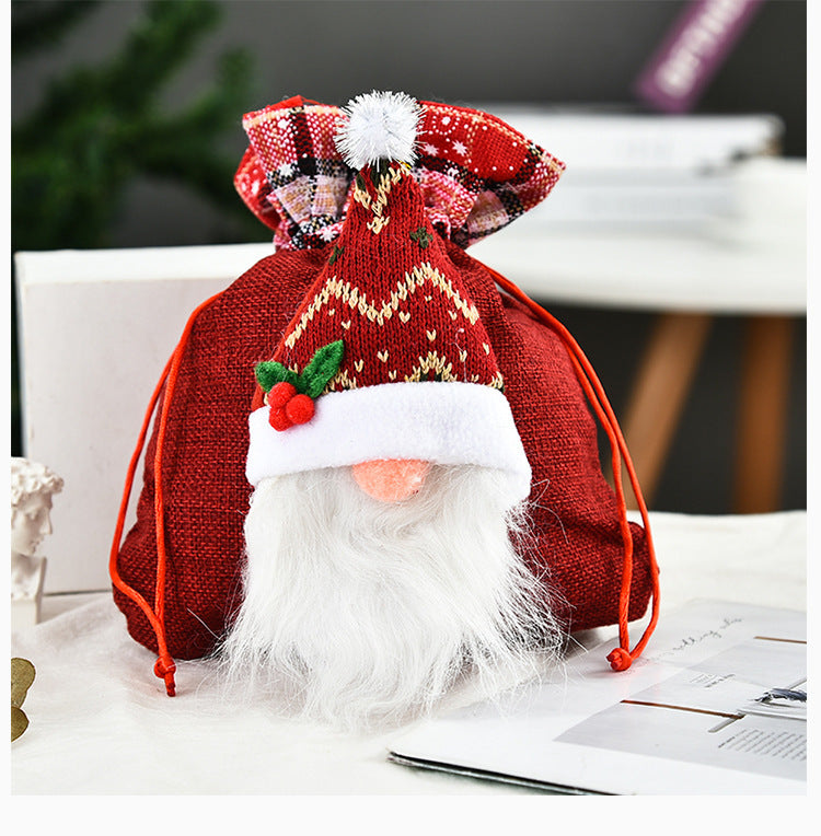 Christmas Faceless Doll Tote Bag Creative Christmas Apple Bag Candy Bag Christmas Gift Bundle Pocket - V.I.P Digital Presence