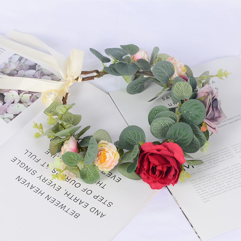 Forest Women's Wreath Fabric Flower Vine Hair Accessories Outdoor Scenic Area Dance Independence Day Wreath Headwear - V.I.P Digital Presence