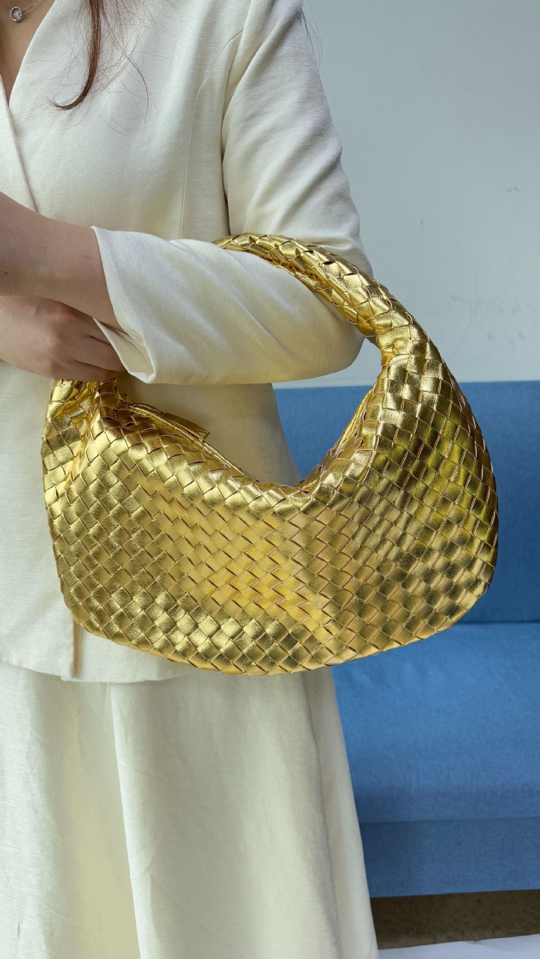 Large size women's woven bag large capacity hand-held armpit bag women's bag - V.I.P Digital Presence