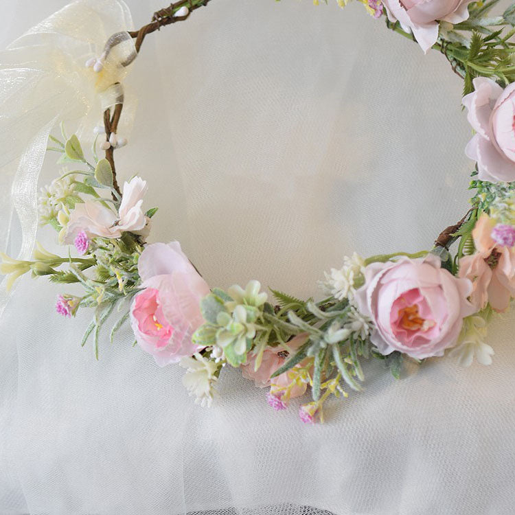 Mori Flower Bridal headdress garland modeling headdress photo wedding dress hair accessories Bridesmaid accessories holiday head - V.I.P Digital Presence