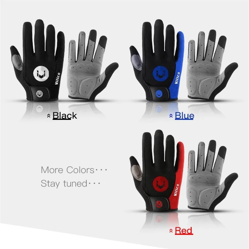 Men and women outdoor cycling windproof and cold proof motorcycle electric bike full finger touch screen anti slip gloves - V.I.P Digital Presence