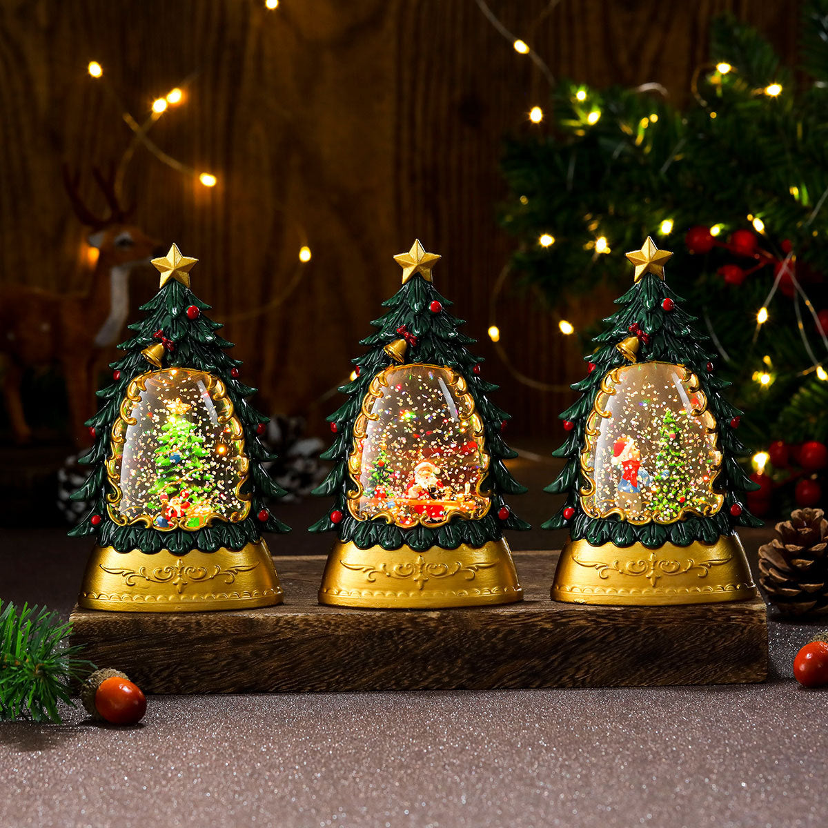 Christmas gifts, painted Christmas trees, glowing candles, oil lamps, children's small gifts, wind lamps, bar table decorations, ornaments - V.I.P Digital Presence