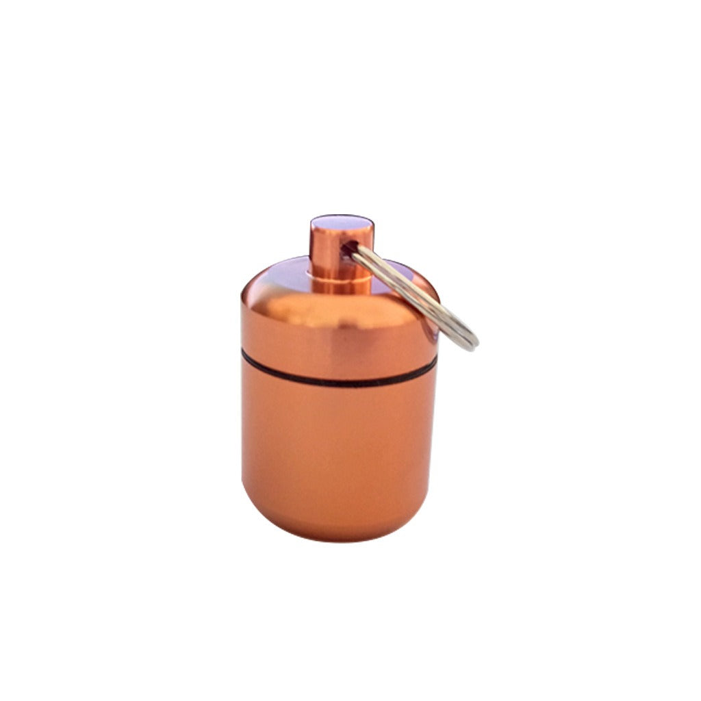 Aluminum alloy sealing ring keychain, aluminum can, short and chubby aluminum alloy metal can, coin earplugs, storage metal bott - V.I.P Digital Presence