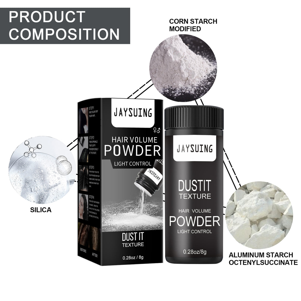Hair Puff Powder Men's And Women's Hair Styling Care Leave-In Fluffy Refreshing Gentle Puff Powder - V.I.P Digital Presence