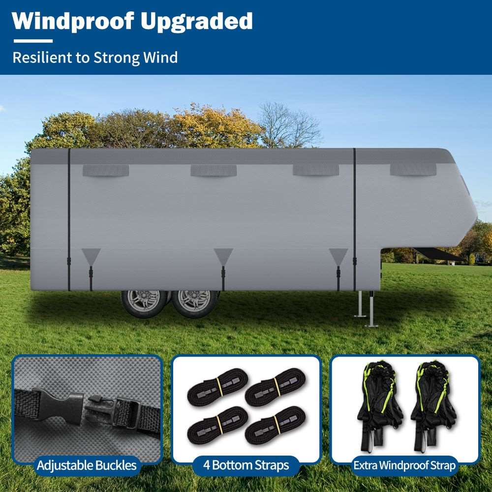 Umbrauto 5th Wheel RV Cover Upgraded 7 Layers Top Anti-UV Waterproof Breathable Camper Covers - V.I.P Digital Presence