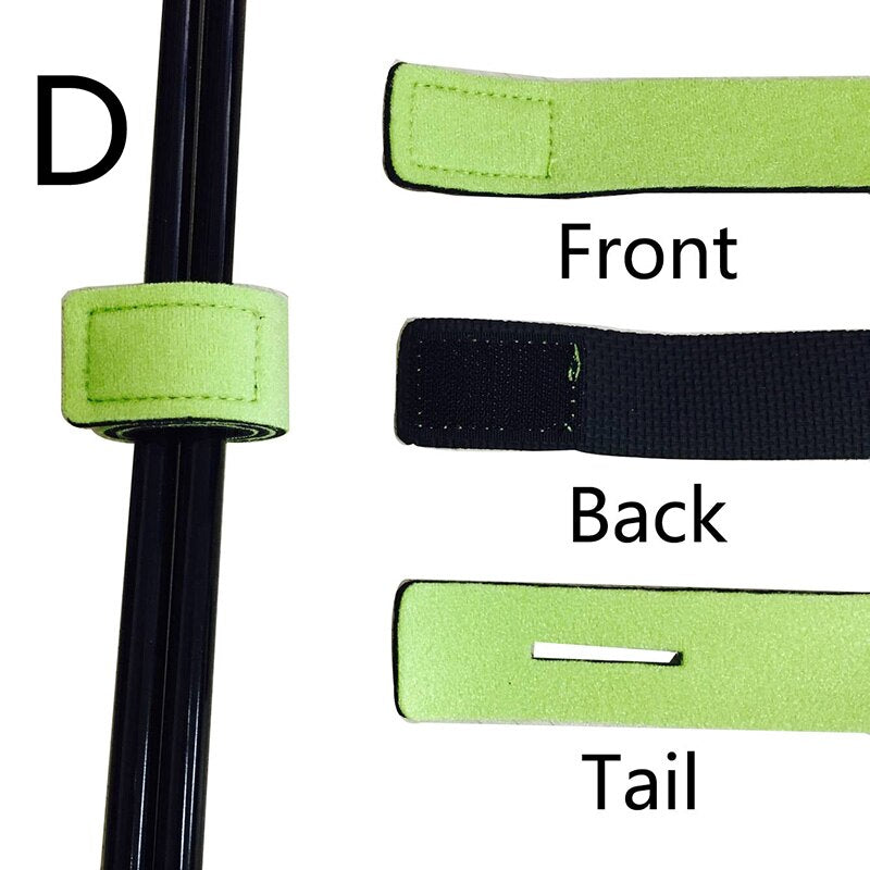 1 pieza de herramientas de pesca nuevas, correa de amarre para caña, aparejos de pesca, banda elástica, soporte para caña, accesorios, materiales de buceo, antideslizantes y firmes.