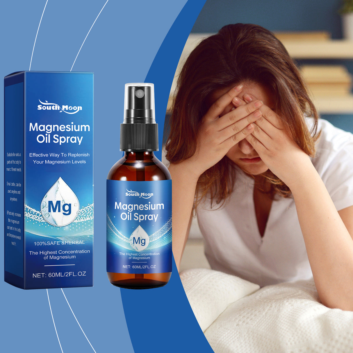 Southmoon Tea Tree Oil Sleep Spray Tea Tree Oil Magnesium Relaxing Moisturizing Body Overnight Treatment Spray - V.I.P Digital Presence