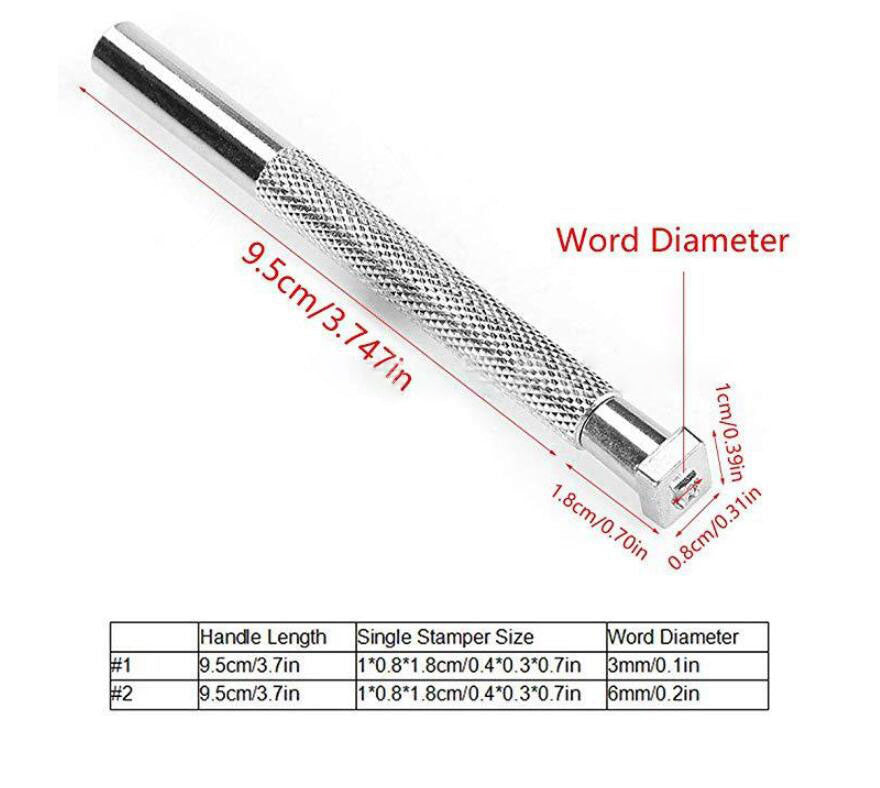 36 Pcs Steel Punch Alphabet Letter Number Leather Stamper Set 6mm Metal Punching Tools for DIY Leather Craft Making - V.I.P Digital Presence