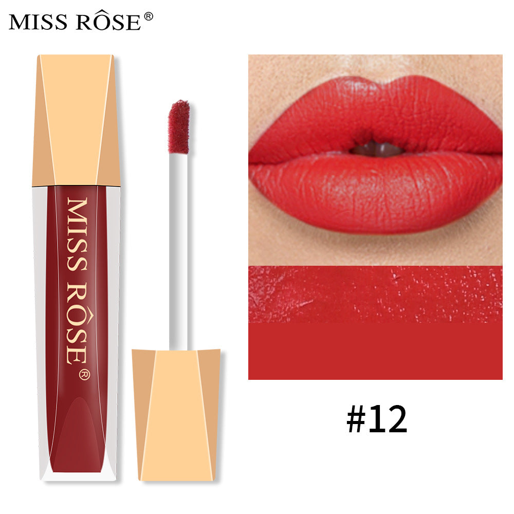 Matte Lip Gloss Liquid Pearlescent Lip Gloss Non Fading Non Stick Cup Velvet Lip Glaze Lipstick - V.I.P Digital Presence