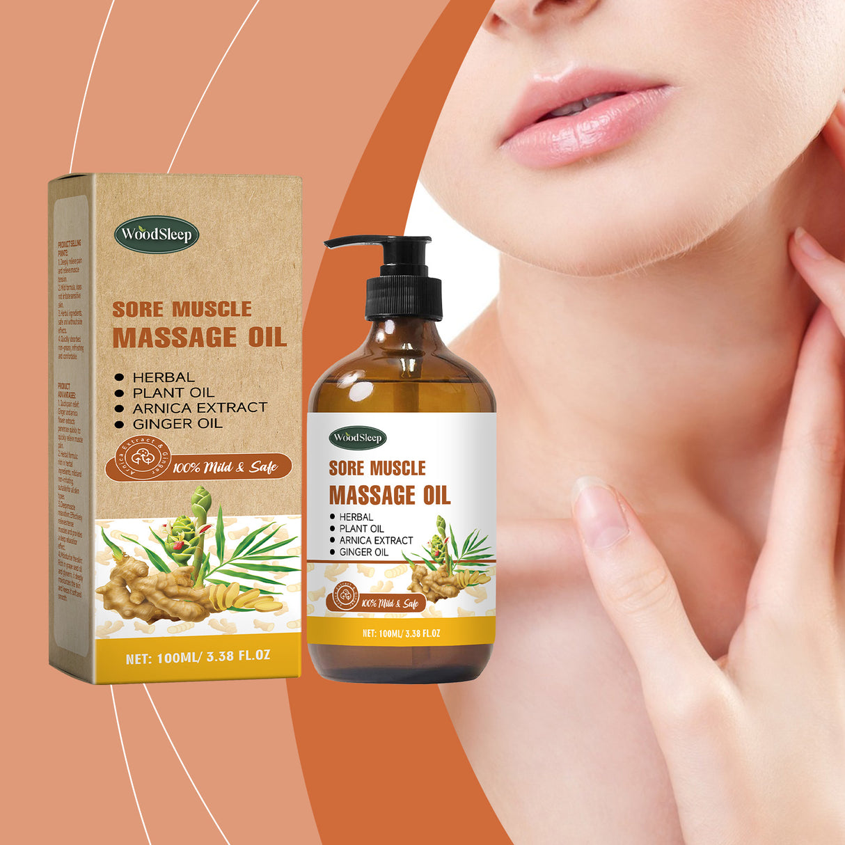 Woodsleep Ginger Muscle Massage Oil, Nourishing Skin Massage Care Essential Oil For Legs, Body And Joints - V.I.P Digital Presence