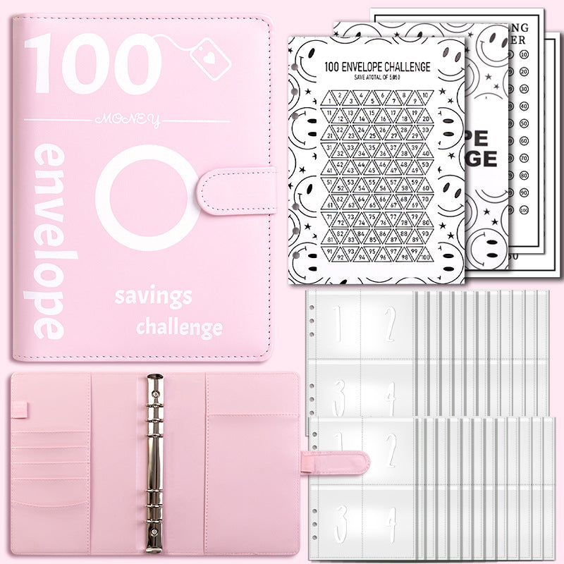100 Envelope Challenge Binder Couple Save Money Challenge Envelope Sheet Pocket Book - V.I.P Digital Presence