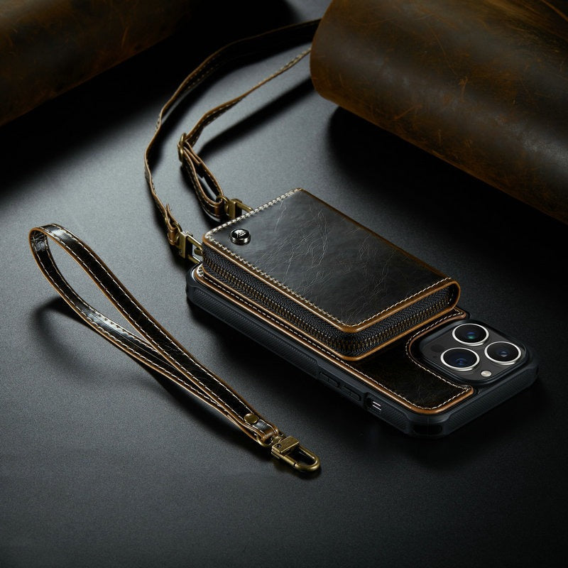 Funda tipo cartera para iPhone 14 Pro, con ranuras para tarjetas, para Samsung S22U, con ranuras diagonales