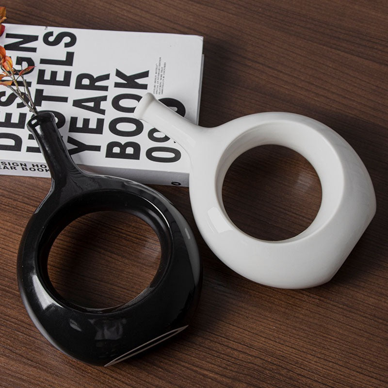 Nordic style light luxury hydroponic ceramic vase decoration, living room desktop flower arrangement, home decoration - V.I.P Digital Presence